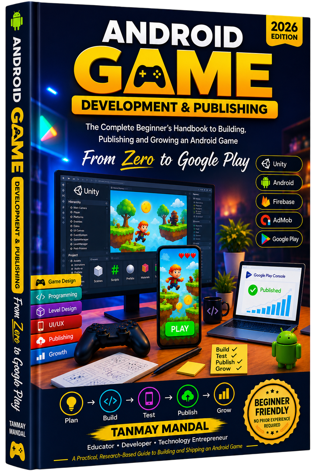 From Zero to Google Play - Android Game Development and Publishing Handbook 3D Cover